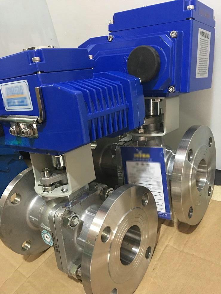 電動調節球閥，防爆電動調節球閥實物圖