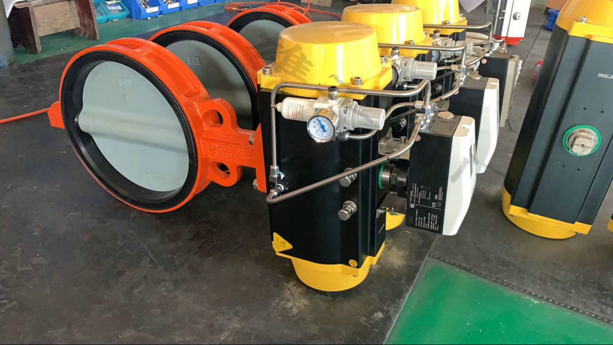 氣動對夾式蝶閥廠規格型號D671X/F/H